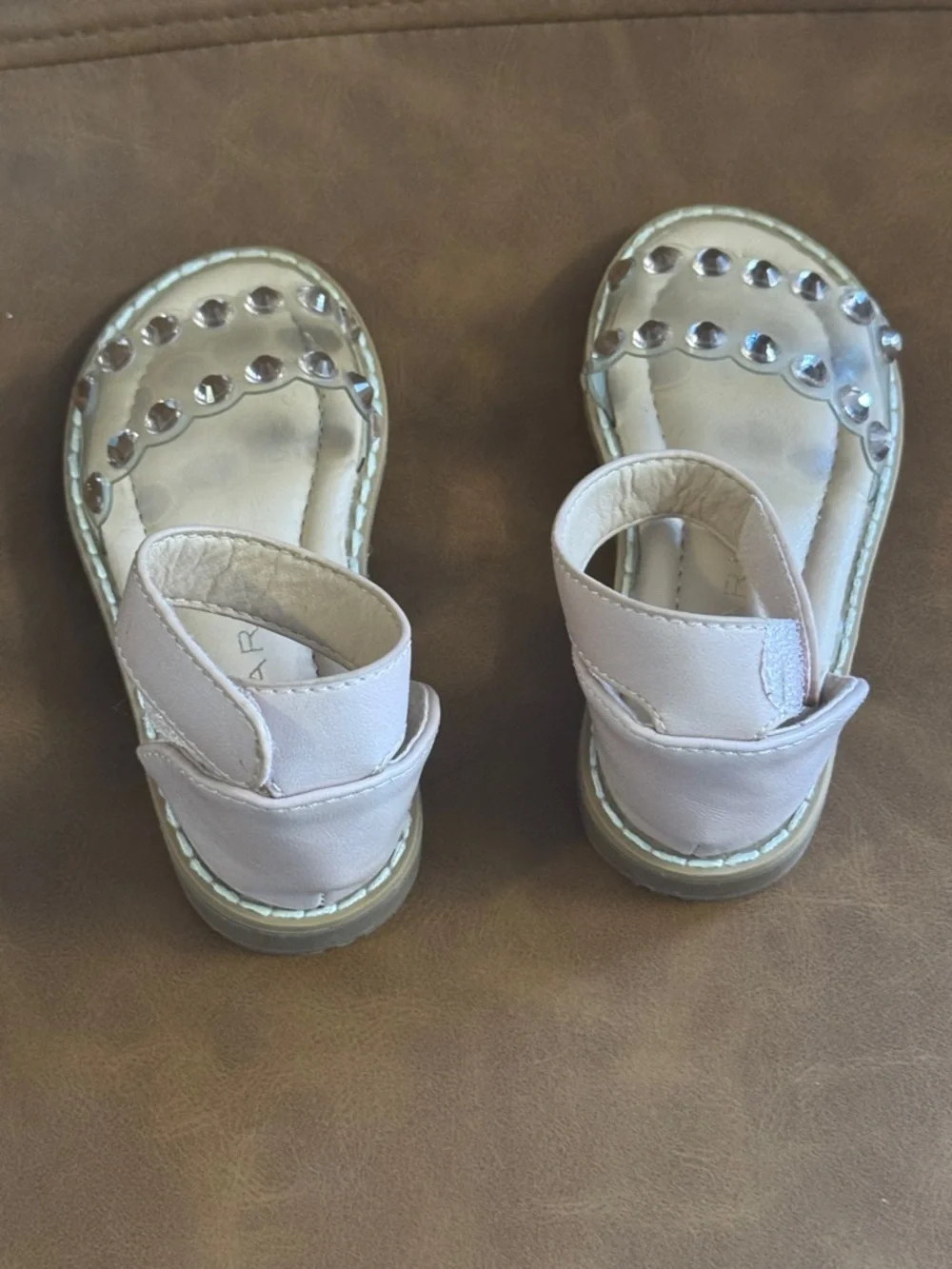 Girls' Pink Crystal Strap Sandals - Kids Shoes